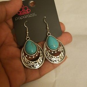 Blue turquoise earrings